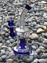 9" Thick Glass Shower Percolator Rig with 2 - 14mm Male Slide Bowls