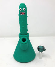 Collectible Silicone Detachable Unbreakable 8" Pickle Rick Beaker Bong 14mm Bowl