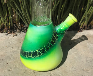 Double Dome Perc 12" Glass Bong Slide in Glass Stem w/Bowl Glass Star Screens - Alligator