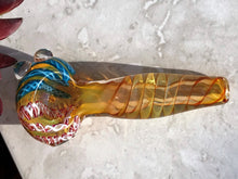 3.5" Fumed Glass Best Spoon Handmade Hand Pipe - Swirl Glass in Handle - Color & size may vary