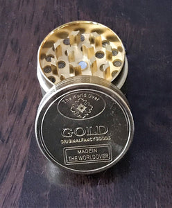 Best Grinder! 1.6" For Tobacco/Spice Durable Aluminum - Small & Convenient to Carry - GOLD