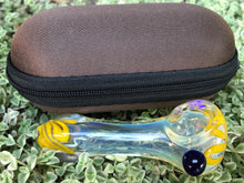 Fumed Glass 3.5" Best Hand Pipe zipper Padded Hard Case Pouch - Volo Smoke and Vape