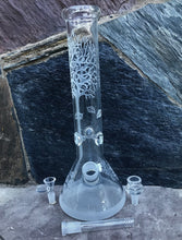 14" Thick Glass Beaker Bong Tree of Life Design w/Ice Catchers & 2 - 14mm Bowls