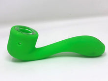 14" Thick Silicone Straight Bong 4" Silicone Hand pipe w/Glass Screen Bowl