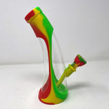Silicone & Glass 9" Horn Water Bong 14mm/18mm Dual use Bowl