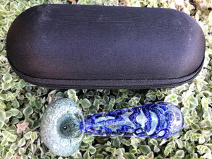 Quality 4.5" Thick Handmade Pipe - Colors vary w/Zipper Pouch-Black - Volo Smoke and Vape