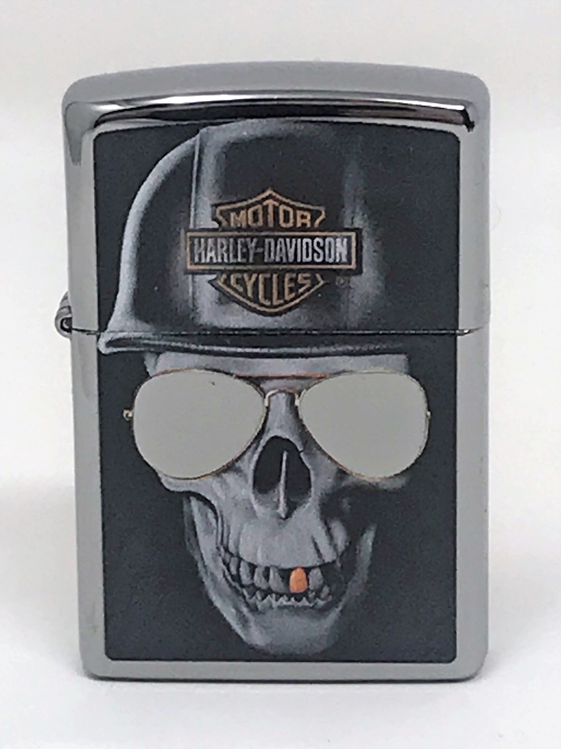 Harley-Davidson Motor Cycles Logo - Edgy Skull Design