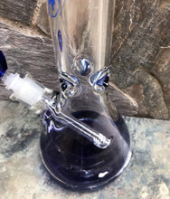 15" Heavy 9mm Thick Glass Beaker Bong w/Ice Catchers & Blue Diamond Shaped Bowl - Buzzin' Around