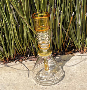 8" Beaker Water Rig w/Shower Perc - Gold Donut-in-the-Hole!