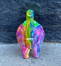 Silicone Elephant Hand Spoon Pipe Multi Swirl Colors Design Glass Bowl