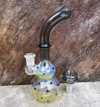 7" Thick Fumed Glass Bubbler w/Implosion - Party Time II