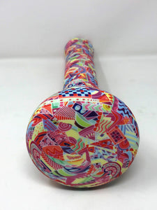 Colorful Multi Designs Silicone Detachable Beaker Bong Pipe w/Silicone Hand Pipe
