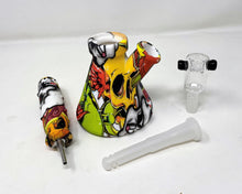 Graphic Design Thick Detachable Unbreakable Bong Honey Straw + 14mm Bowl