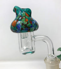 8.5" Collectible & Unique Handmade, Fumed Thick Glass Rig w/Quartz Banger, Tool + Carb Cap - Mosaic Dabber