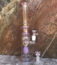 Best Thick 13" Rig Fritted Disc Percolator Ice Catcher w/2 -18mm Male Slide Bowl - Lavender