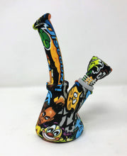 6" Cartoon Design Silicone Detachable Beaker Bong & Silicone Bowl w/Screen