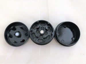 1" Mini Metal Grinder - 3 piece in Jet Black