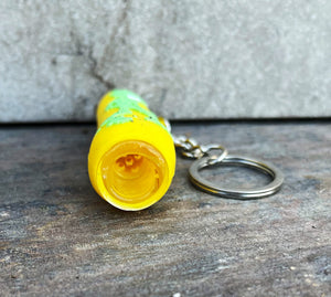 Best! 3" Silicone Chillum One Hitter with Rick & Morty Design Key Chain