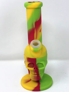 Silicone Skull Detachable Best Water Bong 2 Herb Bowls 3 Part Mini Grinder - Volo Smoke and Vape