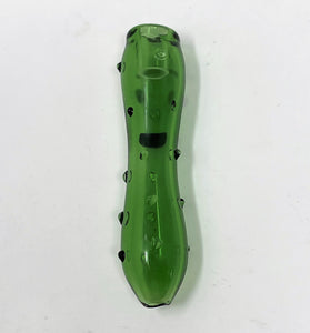 Thick Green Glass Pickle Rick Hand Pipe Dab w/10mm Male Quartz Banger
