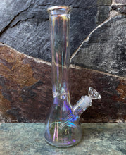 14" Thick Shimmering Glass Beaker Bong 14mm Clear Diamond Bowl