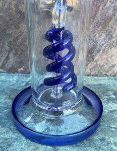 Best Thick Glass 10" Rig with Blue Glass Coil Perc Quartz Banger + Extras