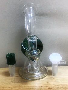 6.5" Collectible Best Thick Glass Rig with Shower Percolator & 2-14mm Male Slide Bowls