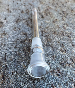 4.5" Thick Glass 14mm to 14mm 6 Cuts Slotted Diffused Downstem