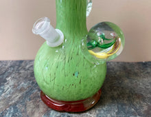 Best 15" Thick Heavy Soft Glass Beautiful Bong w/Glow in the Dark - Jalapeno Lime