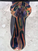 4" Collectible Fumed Glass Handmade Spoon Hand Pipe with FREE Zipper Padded Case