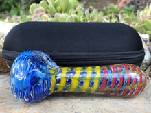 Best Thick Glass Handmade 5" Hand Pipe with Black Zipper Padded Hard Case - Volo Smoke and Vape