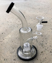 Thick Glass 8.5" Water Rig, Thick Shower Perc w/14mm Male Glass Bowl - Slate