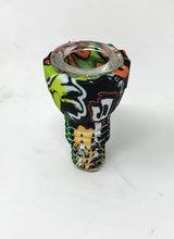 6" Cartoon Design Silicone Detachable Beaker Bong & Silicone Bowl w/Screen