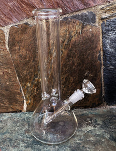 Thick Clear 12" Beaker Best Bong 14mm Diamond Bowl