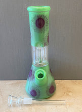 8" Glass Beaker Bong Dome Perc Ice Catchers Slide in stem with Bowl
