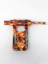 New! Silicone Nectar Kit w/Honey Straw Dab Tool Titanium nail Fire Skull Design