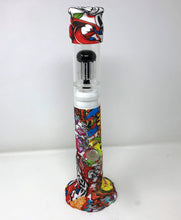 Silicone Detachable 15.5" Bong Glass 8 Arm Tree Perc 4" Silicone Hand Pipe