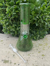 8" Beaker Bong Dome Perc Ice Catchers Glass Stem with Bowl