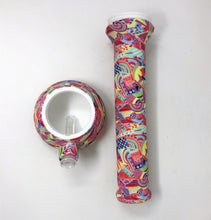 Colorful Multi Designs Silicone Detachable Beaker 13" Bong 14mm Herb Bowl