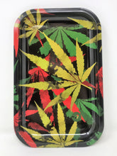 Marijuana Leaf Design - Metal Rolling Tray