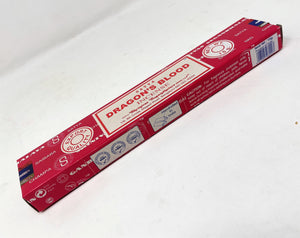 Satya Nag Champa Dragon's Blood Hand rolled Incense 1 Box of 12 Sticks, 15g