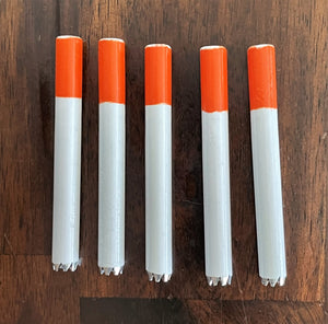 3" Cigarette One Hitter Pipe Aluminum Bat w/serrated teeth (5 Pack)