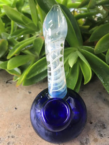 BEST! 5" High Quality Sphere Glass Water Bub w/ Fumed Swirl Inlay Neck - Volo Smoke and Vape