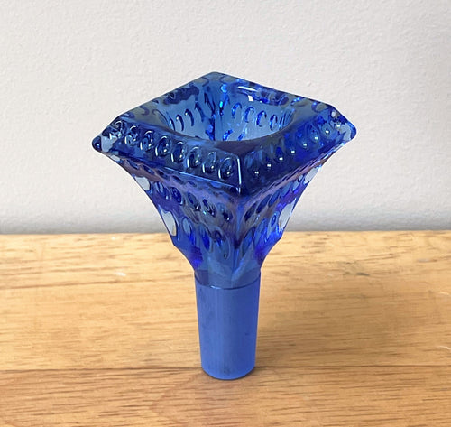 Beautiful Elegant Thick Blue Glass 14mm Male Large Bowl
