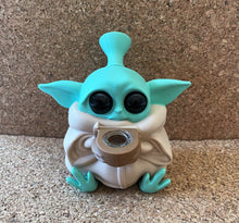 Collectible Baby Yoda Silicone Pipe with Glass Bowl-Star Wars Collection