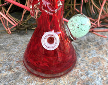 Thick Heavy Soft Glass 10" Beaker Bong Glow in the Dark 2 - 14mm Slide Bowls - Dare You