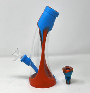 Silicone & Glass 9" Best Horn Water Bong 2 - Bowls