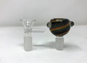 14" Detachable Silicone Unbreakable Bong Ice Catcher 2-Glass Slide Bowls