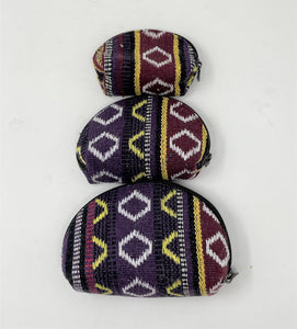 Himalayan Multicolor Three Piece Cotton Coin Purses w/Zippers