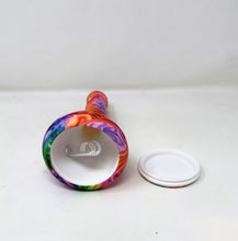 Beautiful Multi Color Swirl Design Thick Silicone Detachable Unbreakable 8.5 Bong